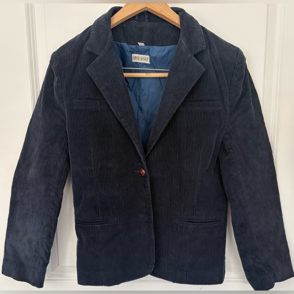 Annie Rose Corduroy Blazer, Navy
